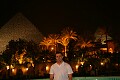 First night in Cairo - a view from the Oberoi Mena House hotel at the foot of the pyramids in Giza.