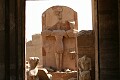 An egyptian relief vandalized into a cross by early coptic christians who lived in the Karnak temple around 3rd century AD