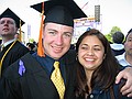 On the Husky Stadium field after graduation