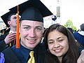 On the Husky Stadium field after graduation