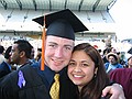 On the Husky Stadium field after graduation
